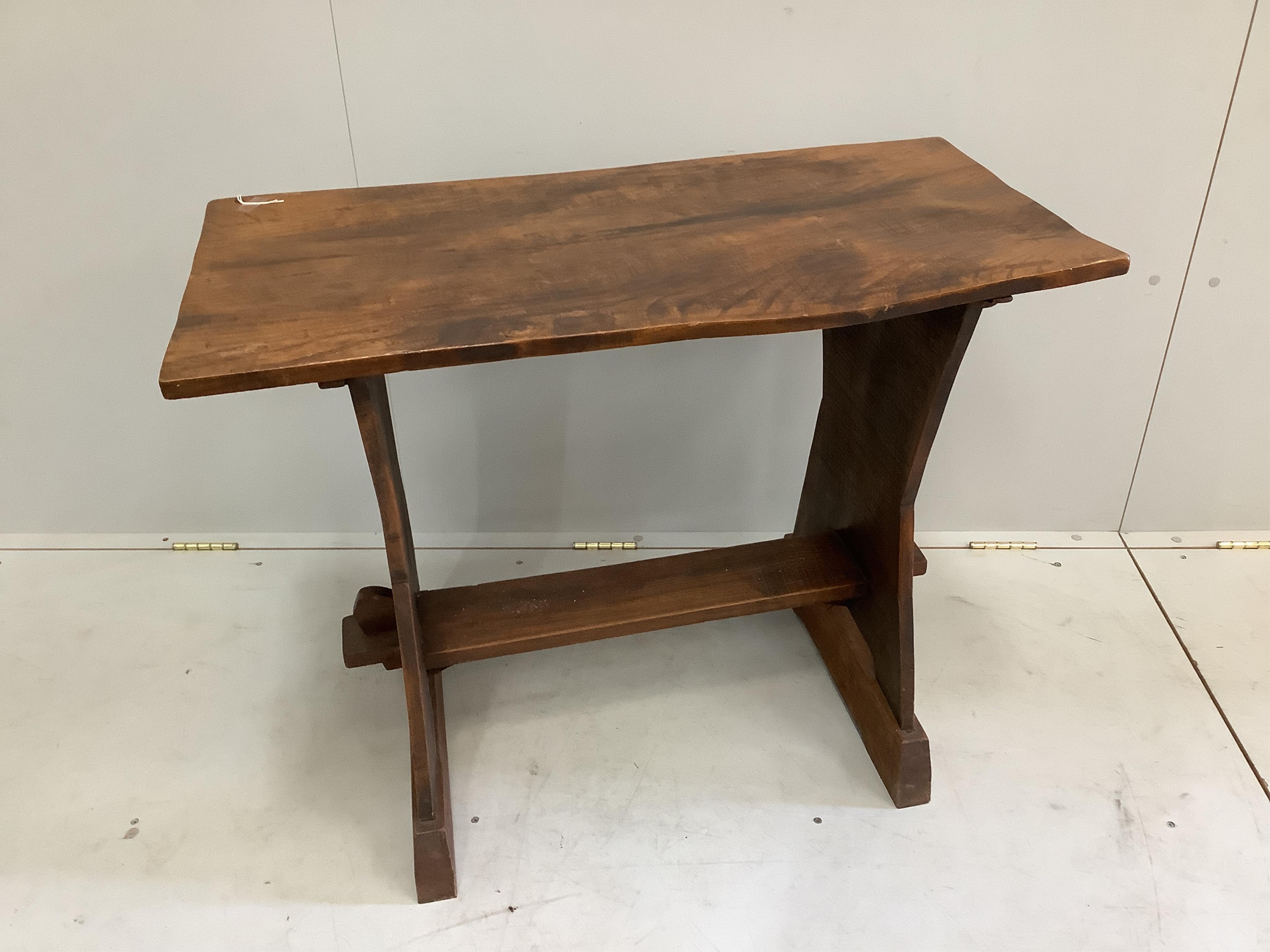 A rectangular oak centre table, width 91cm, depth 45cm, height 71cm